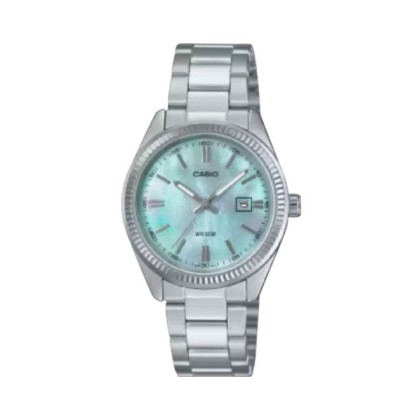 Casio General LTP-1302DS-2AV Silver Stainless Steel Band Women Watch